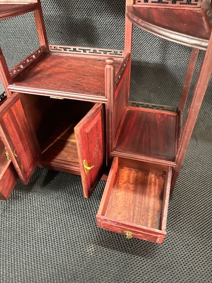 ตู้ไม้ ชั้นโชว์สไตล์จีน งานจิ๋วสะสมA5 รูปที่ 9