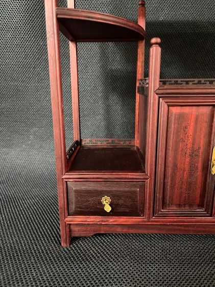 ตู้ไม้ ชั้นโชว์สไตล์จีน งานจิ๋วสะสมA5 รูปที่ 11