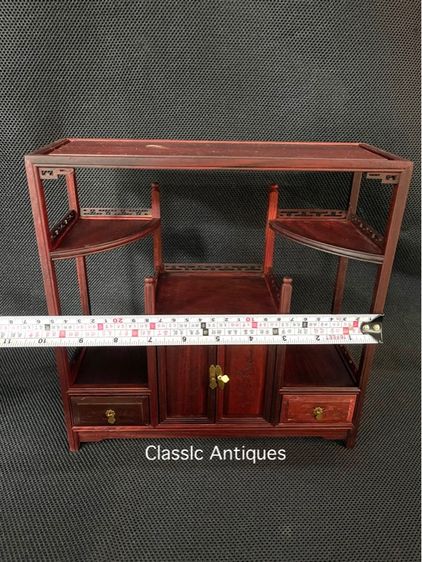 ตู้ไม้ ชั้นโชว์สไตล์จีน งานจิ๋วสะสมA5 รูปที่ 16
