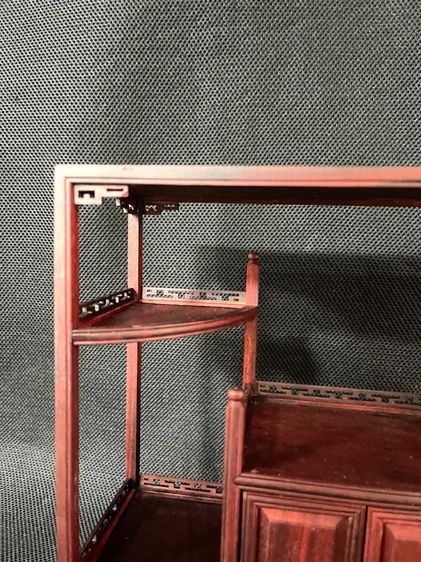 ตู้ไม้ ชั้นโชว์สไตล์จีน งานจิ๋วสะสมA5 รูปที่ 14