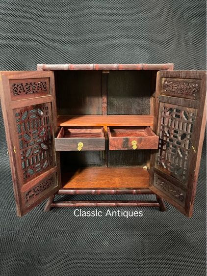 ตู้ไม้ สไตล์จีน งานจิ๋วสะสมA4 รูปที่ 7