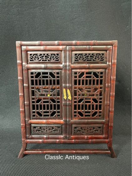 ตู้ไม้ สไตล์จีน งานจิ๋วสะสมA4