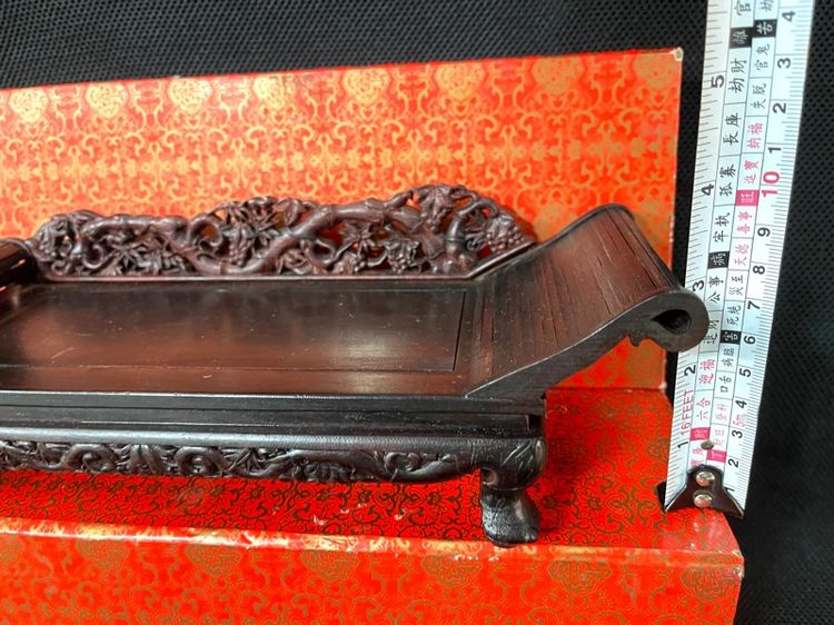 เตียง แกะสลักสไตล์จีน งานจิ๋วสะสมA3 รูปที่ 13