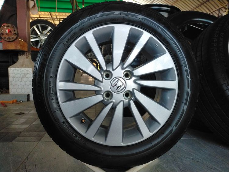แม็กฮอนด้า ขอบ15 พร้อมยางบริสโตน 185 60 15 ปี23 ยางสวยทุกเส้นใส่ city jazz ได้ทุกรุ่น รูปที่ 2