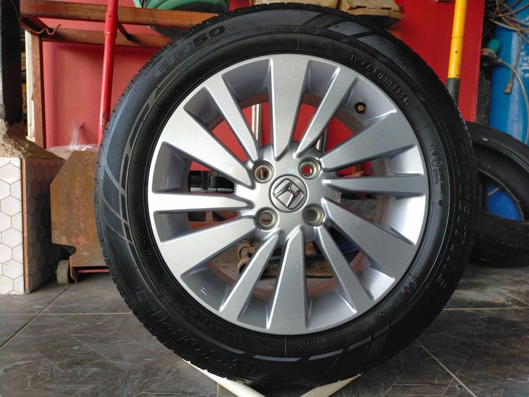 แม็กฮอนด้า ขอบ15 พร้อมยางบริสโตน 185 60 15 ปี23 ยางสวยทุกเส้นใส่ city jazz ได้ทุกรุ่น รูปที่ 4