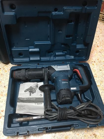 แย๊ก กระแทกปูนคอนกรีต BOSCH GSH 500 สภาพดีอุปกรณ์ครบคู่มือดอกกระเป๋าพร้อมใช้งานแท้ รูปที่ 5