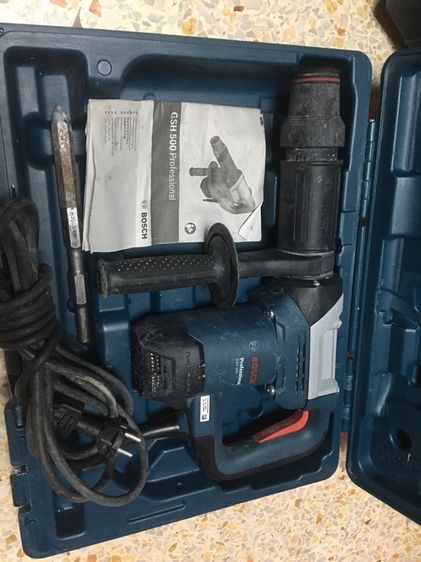 แย๊ก กระแทกปูนคอนกรีต BOSCH GSH 500 สภาพดีอุปกรณ์ครบคู่มือดอกกระเป๋าพร้อมใช้งานแท้ รูปที่ 3