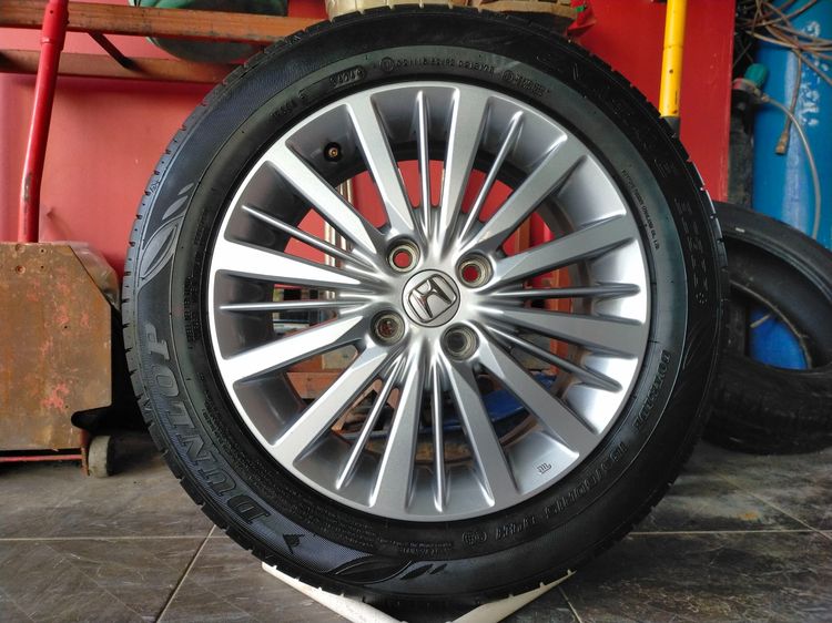 แม็กฮอนด้า ขอบ15 พร้อมยางดันลอป 185 60 15 ปี24 ใส่ jazz city ได้ทุกรุ่นแม็กสีเดิม รูปที่ 4