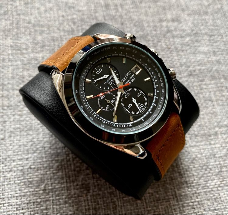 seiko 5 โครโนกราฟ จับเวลา สายหนัง รูปที่ 2