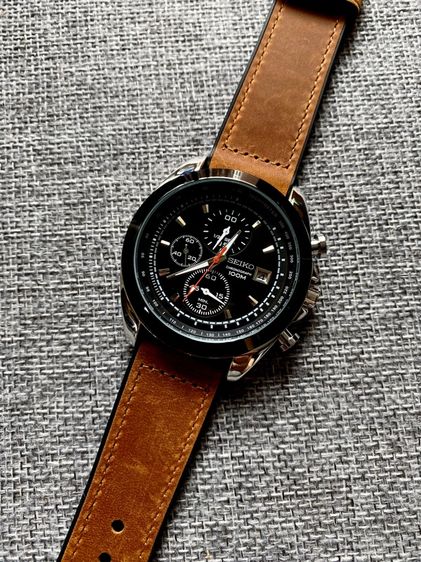 seiko 5 โครโนกราฟ จับเวลา สายหนัง รูปที่ 7