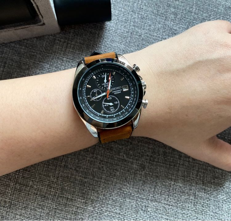 seiko 5 โครโนกราฟ จับเวลา สายหนัง รูปที่ 12