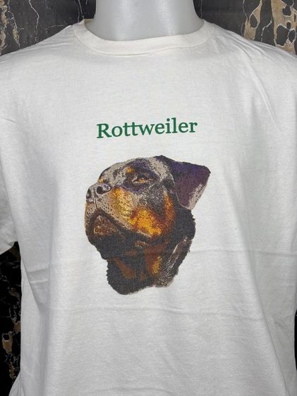 เสื้อยืด WEGO ลายหมา Rottweiler แท้ 💯 size M อก 21.5 ยาว 27 นิ้ว สภาพใหม่มาก ลายสวย สกีนจม เนื้อผ้านิ่มมาก หายากน่าสะสมครับ รูปที่ 2