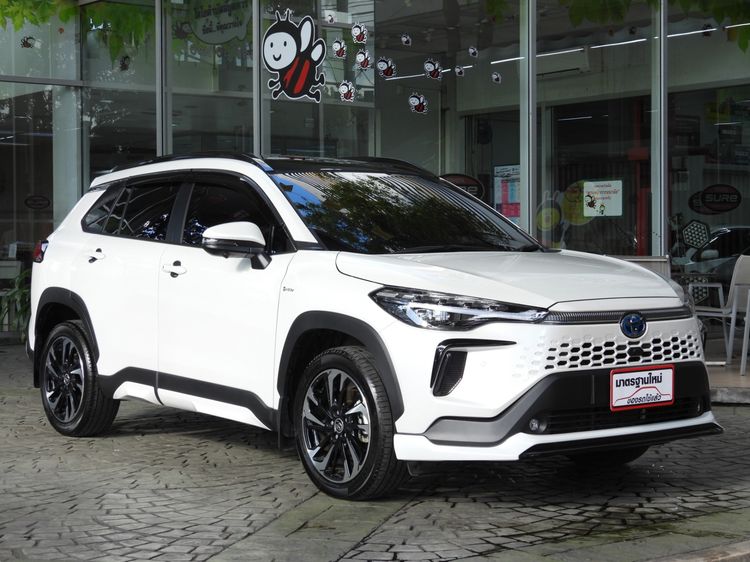 Toyota Corolla Cross 2025 1.8 HEV Premium Luxury Sedan ไฮบริด ไม่ติดแก๊ส เกียร์อัตโนมัติ ขาว