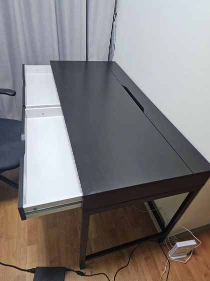 ชุดโต๊ะและเก้าอี้ทำงานสีดำ, Black office desk and chair set รูปที่ 14