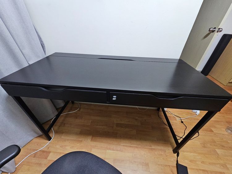 ชุดโต๊ะและเก้าอี้ทำงานสีดำ, Black office desk and chair set รูปที่ 5