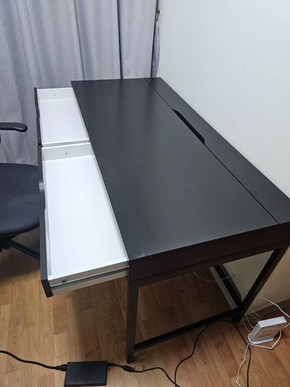 ชุดโต๊ะและเก้าอี้ทำงานสีดำ, Black office desk and chair set รูปที่ 13