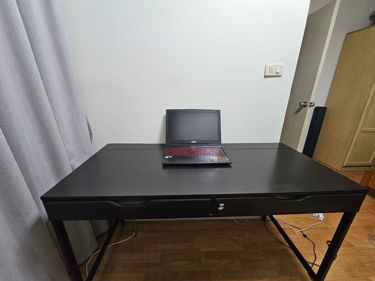 ชุดโต๊ะและเก้าอี้ทำงานสีดำ, Black office desk and chair set รูปที่ 6