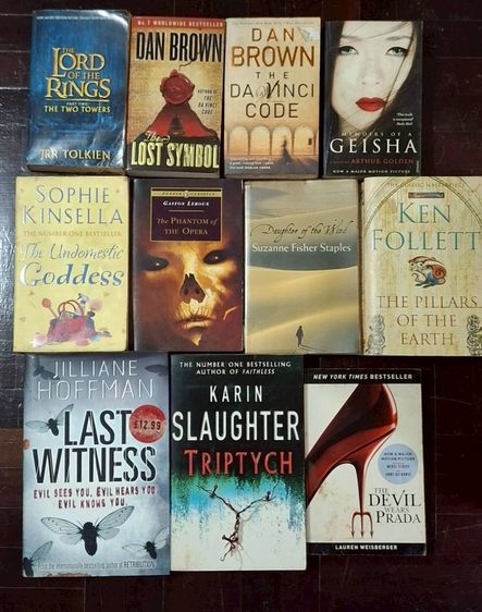 ขายเหมา 11 เล่ม 850บ. หนังสือนิยายภาษาอังกฤษชื่อดัง ตามรูป นัดรับของ 