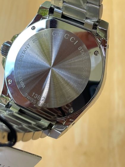 GUCCI Dive 45 mm Stainless Steel Black Dial Men’s 's Quartz Watch YA136302 รูปที่ 12