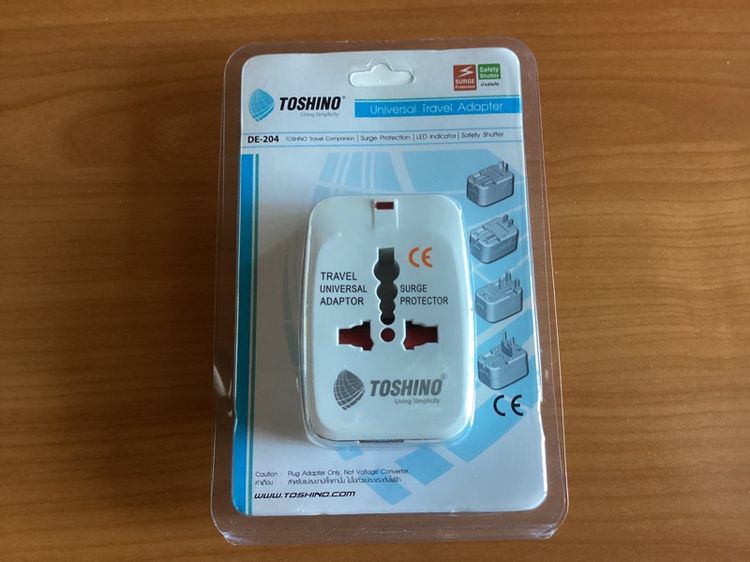 Toshino Travel Adapter ปลั๊กแปลงขา DE-204