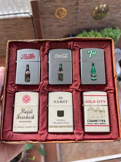 ไฟแช็ค PENGUIN LIGHTER Vintage ชุด6อัน 6แบบ งานเก่าเก็บ 