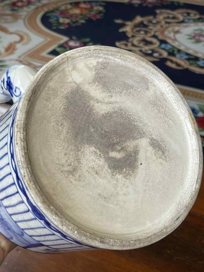 กาน้ำชาพอร์ซเลนสีน้ำเงินและสีขาวของจีน รูปที่ 7