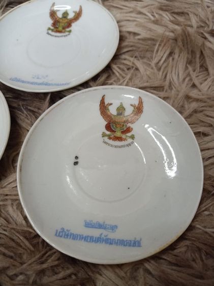 จานรองแก้ว ตราครุฑ 3ใบ สมบูรณ์ รูปที่ 5