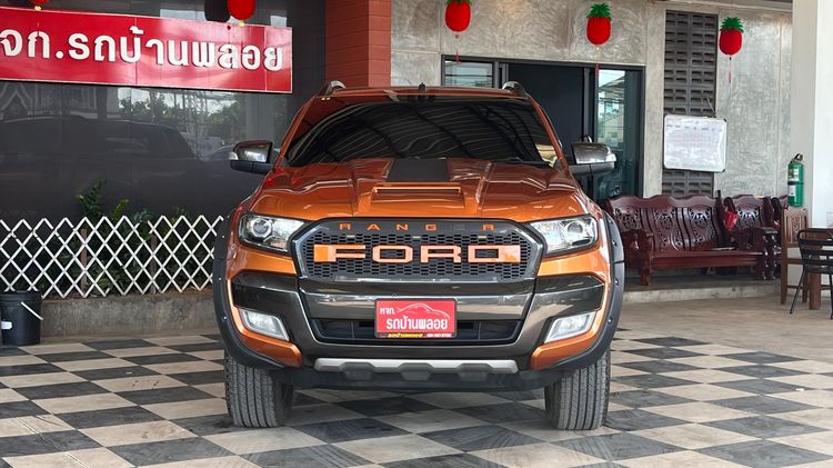 Ford Ranger 2017 2.2 Hi-Rider Wildtrak Pickup ดีเซล ไม่ติดแก๊ส เกียร์อัตโนมัติ ส้ม รูปที่ 2