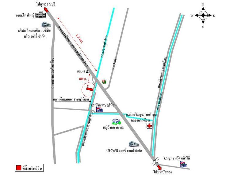ทรัพย์ บสส. รหัส 8Z4670 ที่ดินเปล่า  นนทบุรี 18106600 รูปที่ 2