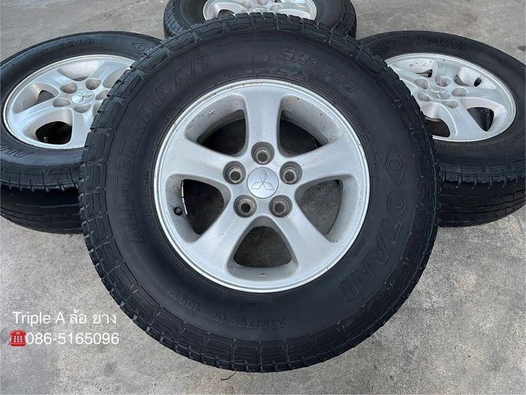 ✨ล้อแม็ก 5รู114✨Mitsu Triton ขอบ 15 แถมยาง 235-75-15 OTANI ปี 20 รูปที่ 2
