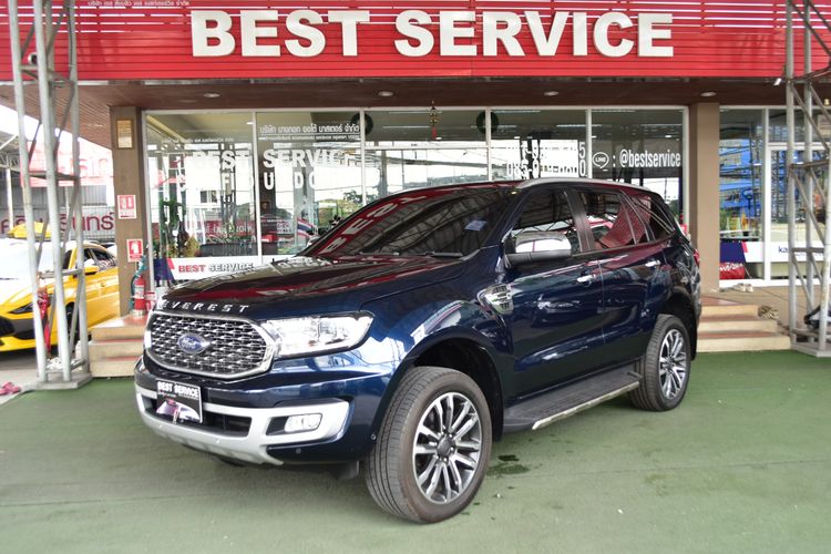 รถ Ford Everest 2.0 Titanium Plus 4WD สี น้ำเงิน