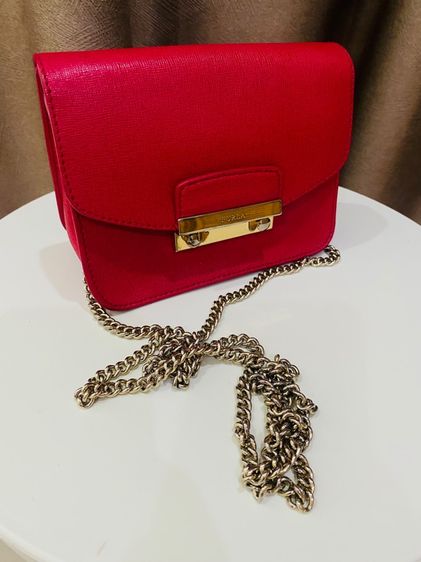 กระเป๋า FURLA Metropolis Mini ของแท้ มือสอง สภาพสวย สีแดงสุดหรู  รูปที่ 12