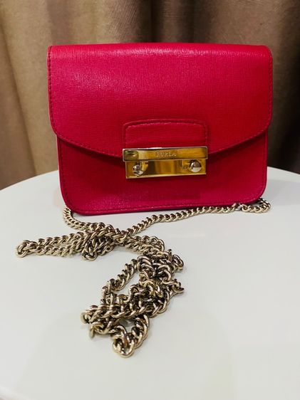 กระเป๋า FURLA Metropolis Mini ของแท้ มือสอง สภาพสวย สีแดงสุดหรู  รูปที่ 13