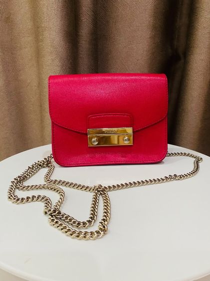 กระเป๋า FURLA Metropolis Mini ของแท้ มือสอง สภาพสวย สีแดงสุดหรู  รูปที่ 2