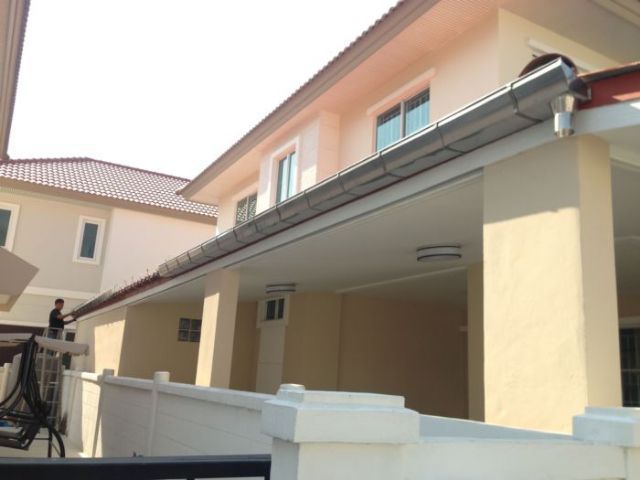 รับทำติดตั้ง รางน้ำฝนสแตนเลส สังกะสี ปล่องควัน ลูกหมุนระบายอากาศ ประตูรั้ว ราวบันได ราวกันตก โครงหลังคา กันสาด งานสแตนเลสทุกชนิด รูปที่ 11