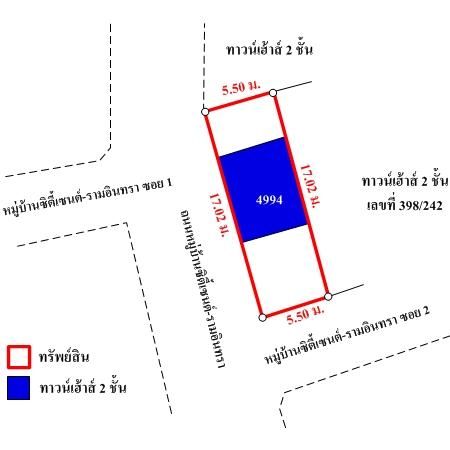 ทรัพย์ บสส. รหัส 3A0586 ทาวน์เฮ้าส์  กรุงเทพมหานคร 2584000 รูปที่ 4