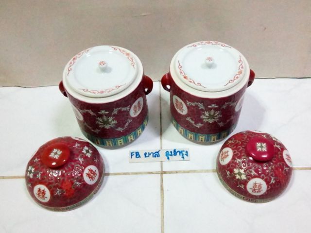 โถชาลายมงคลจีน งานเก่าเก็บ 2 ใบ รูปที่ 5