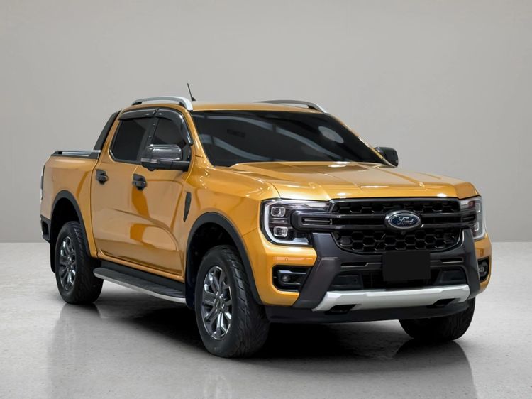 Ford Ranger 2022 2.0 Wildtrak 4WD Pickup ดีเซล เกียร์อัตโนมัติ เหลือง รูปที่ 3