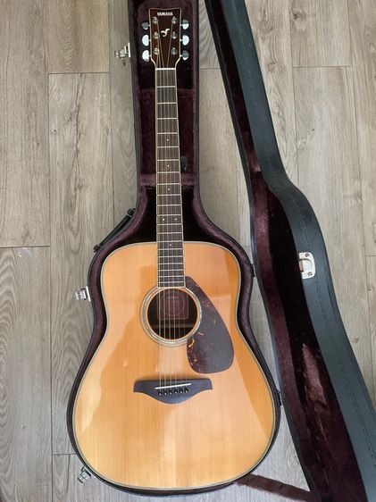 กีต้าร์โปร่ง กีตาร์YAMAHA FG-830ไม้หน้าแท้TOP SOLID สภาพสมบรูณ์สะสมพลาสติกปิ๊กการ์ดยังไม่แกะ