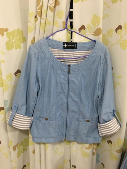 อื่นๆ เสื้อแจ็คเก็ต | เสื้อคลุม EU 36 ฟ้า เสื้อคลุม สียีนส์แขนยาว MK KLEIN (ญี่ปุ่น)