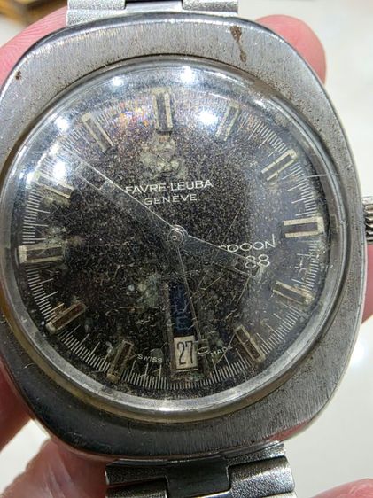 นาฬิกา FAVRE LEUBA GENEVE รุ่นเก่า หายากมาก HARPOON 88 WATCH AUTOMATIC 38mm. VINTAGE 1970 ORIGINAL NSA ยังเดินปกติ ของเก่าเก็บขายตามสภาพครับ รูปที่ 3