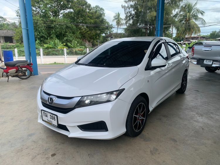 Honda City 2014 1.5 S i-VTEC Sedan เบนซิน ไม่ติดแก๊ส เกียร์อัตโนมัติ ขาว