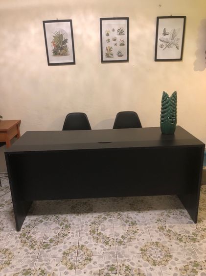 ดำ ไม้ โต๊ะทำงาน โต้ะทำงาน