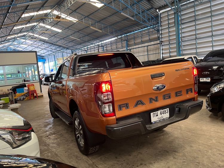Ford Ranger 2018 2.0 Hi-Rider Wildtrak Pickup ดีเซล ไม่ติดแก๊ส เกียร์อัตโนมัติ ส้ม รูปที่ 4