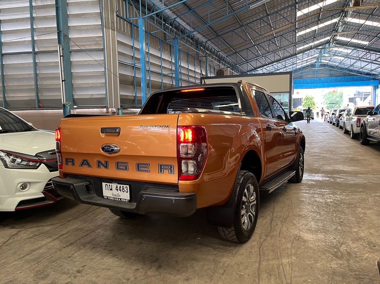 Ford Ranger 2018 2.0 Hi-Rider Wildtrak Pickup ดีเซล ไม่ติดแก๊ส เกียร์อัตโนมัติ ส้ม รูปที่ 3