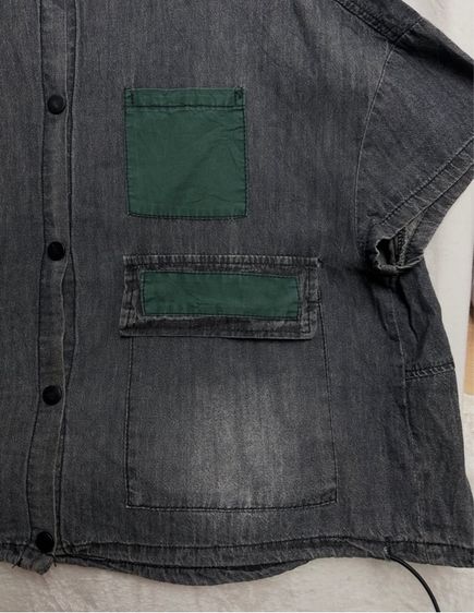 เสื้อเชิ้ตยีนส์แขนสั้น อก 48 นิ้ว รูปที่ 2