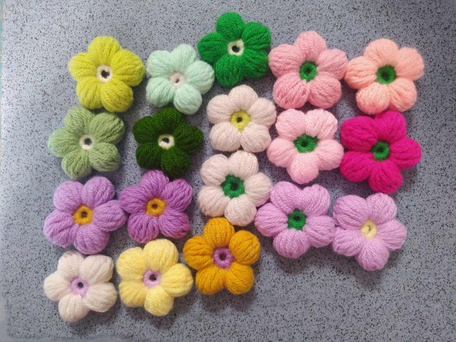 ดอกไม้ไหมพรม รูปที่ 4