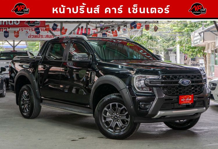 Ford Ranger 2023 2.0 Bi-Turbo Hi-Rider Wildtrak Pickup ดีเซล ไม่ติดแก๊ส เกียร์อัตโนมัติ ดำ รูปที่ 3