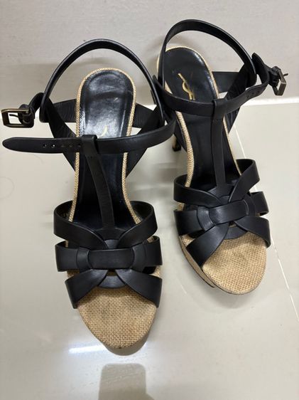 รองเท้าส้นสูง ดำ หนังแท้ UK 5.5 | EU 38 2/3 | US 7 อื่นๆ (Used) รองเท้า YSL สูง 3.5นิ้ว Size 38 ครึ่ง