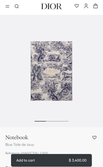 สมุด Dior Notebook Blue Toile de Jouy รูปที่ 4